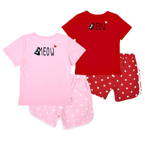 Conjuntos <span class=keywords><strong>de</strong></span> <span class=keywords><strong>Ropa</strong></span> Casual <span class=keywords><strong>de</strong></span> <span class=keywords><strong>Verano</strong></span> <span class=keywords><strong>para</strong></span> Niños, Camisetas y Pantalones Cortos <span class=keywords><strong>para</strong></span> <span class=keywords><strong>Niñas</strong></span>, Diseño <span class=keywords><strong>de</strong></span> Leopardo, Algodón, Tacto Suave, Secado Rápido, Pijamas - Product Image 4