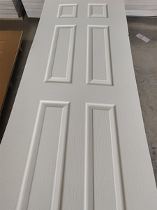 Panel de Puerta Interior de MDF Moldeado con Acabado <span class=keywords><strong>en</strong></span> Madera Pintada de Blanco, Diseño Moderno, Panel de Puerta Interior Moldeado con Imprimación Blanca - Product Image 6