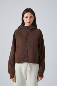 Sudadera con capucha de invierno de gran tamaño de manga larga con cremallera para mujer 2024, sudaderas deportivas transpirables para Yoga, ropa deportiva cómoda - Product Image 5