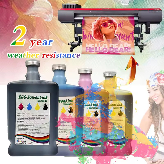 2 Year Indoor Outdoor Printing Tinta Ecosolvent Eco Solvent Ink for Epson I3200 Dx5 Dx7 Xp600 Print Head Printer Machine