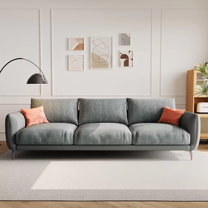 Estilo Moderno Minimalista, Lujo Ligero, Diseño en Bloques de Color, Sofá Recto de Tres o Cuatro Plazas, Ideal para Alojamiento y Desayuno - Product Image 2