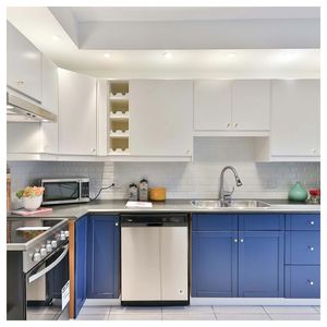 Gabinetes de Cocina <span class=keywords><strong>Prima</strong></span> con Cuerpo de Madera Sólida <span class=keywords><strong>Natural</strong></span> Pintada, Acabado con Pintura Ecológica <span class=keywords><strong>y</strong></span> Encimera de Piedra - Product Image 2
