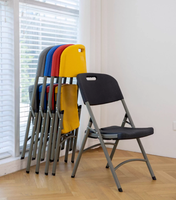 Chaise et table pliantes en plastique imperméables portables en gros pour les événements en plein air, le camping, le jardin, le salon, la salle à manger, l'hôtel