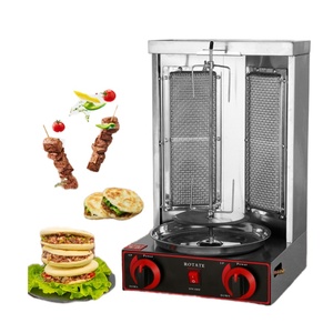 Four à barbecue vertical rotatif automatique en acier inoxydable pour la préparation de viande de dinde, machine pour les commerces, modèle R en acier inoxydable automatique - Product Image 5