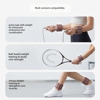 Ensemble de bracelets lestés ajustables en silicone souple unisexe - Lestes amovibles pour l'entraînement musculaire, le yoga, le pilates, la danse, le cardio