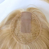 LONGFOR High Quality 16-Inch European Remy Hair Women's Toupee Silk Topper with Fish Nets Women's Topper Hot Supplier Wholesale