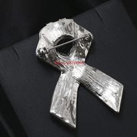 Strass émail sensibilisation au cancer du sein ruban rose broches sac à dos costume chapeau vêtements cravate écharpe bouton Badge épinglette broche