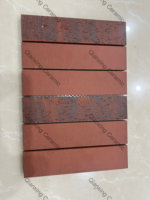 Tuile de mur fendue de brique d'argile de texture solide 60x240x11MM Style de conception moderne pour l'extérieur et l'intérieur Appt. Décoration
