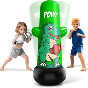 Sac de frappe gonflable dinosaure de 47 pouces de haut avec action de rebond pour enfants actifs de 3 à 8 ans, idéal pour jouer en intérieur/extérieur - Vente en gros - Product Image 1
