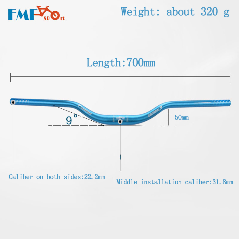 WAKE Bicycle Handlebar 31.8mm Aluminum Alloy MTB Handlebar 620/700/720/780mm Bike Riser/Flat Bar Colorful Cycling Handle Bar