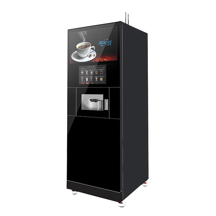 EVOACAS Automatic Espresso Coffee Machine Hot and Cold Capping QR Pay and Cash Pay Coffee Making Equipment
