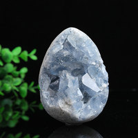 Vente en gros de géodes en quartz cristallin 100 % naturel et de calcite bleue - Style mascotte, objet de collection pour la décoration intérieure et artistique