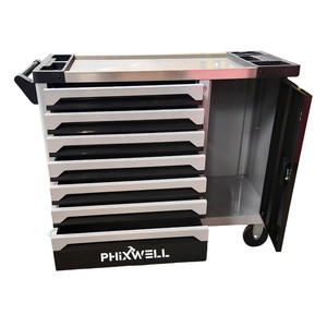 ตู้เก็บของโลหะ PHIXWELL พร้อมลิ้นชัก 7 ช่อง ตู้เก็บเครื่องมือพร้อมล้อเลื่อน และเครื่องมือช่างมืออาชีพ - Product Image 4