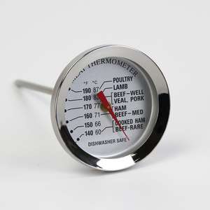 Биметаллический термометр для мяса из нержавеющей стали с большим циферблатом и высокой точностью измерения - Product Image 4