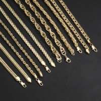 Collier chaîne torsadée plaqué or 14 carats, plusieurs tailles, chaîne tressée, sans ternissement, bijoux hip-hop pour femmes