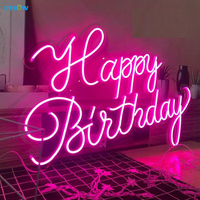 Rebow Drop Shipping China Factory Custom OEM Shape Flashing Dynamic LED Backlit Acrylic Board Neon Letter Sign RGB Color Plug-in