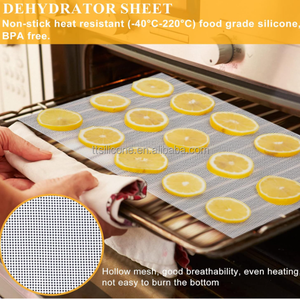 Meilleure vente Feuille de cuisson à la vapeur en silicone de qualité alimentaire 50x60cm <span class=keywords><strong>Tapis</strong></span> de séchage antiadhésif résistant à la chaleur <span class=keywords><strong>Tapis</strong></span> déshydrateur en maille - Product Image 6