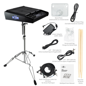 HXM HDP-5 Multipad avec support métallique, 9 pads, instrument de percussion professionnel Octapad, 256 polyphonies, 80 kits préréglés - Product Image 6