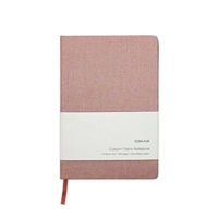 Carnet de notes personnalisé A5 avec logo, couverture en tissu de lin, impression 2026