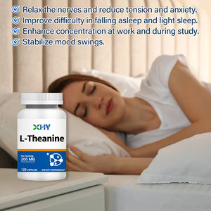 L-theanine Vitamin D3 B12 bebas gula Mint Melatonin suplemen otak kafein l-theanine kapsul untuk suasana hati perawatan tidur - Product Image 5