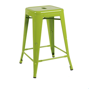 Chaises et tabourets de bar style français Taburete Alto en métal jaune Tabouret de bar moderne pour salon et cuisine - Product Image 4