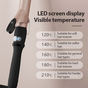 <span class=keywords><strong>Fer</strong></span> <span class=keywords><strong>à</strong></span> <span class=keywords><strong>boucler</strong></span> électrique en céramique tourmaline avec 6 tailles et affichage LED de la température pour usage domestique, hôtelier et professionnel en salon - Product Image 5