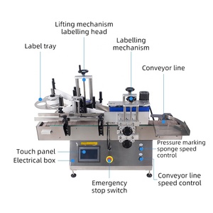 MT-130 Best Price Fully Automatic Commercial Desktop Round Bottle <b>Label</b> <b>Applicator</b> Drink Glass Jar Can Stickers Labeling Machine - Product Image 2