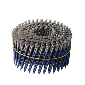Clous à spirale lisses en acier de qualité industrielle TOPS, revêtement vinyle, pour cloueuse pneumatique à bobine, palettes en bois - Product Image 1