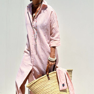 <span class=keywords><strong>Cardigan</strong></span> a Righe da Donna di Nuova Moda con Maniche a Tre Quarti e Collo Rovesciato, Vendita Calda - Product Image 1