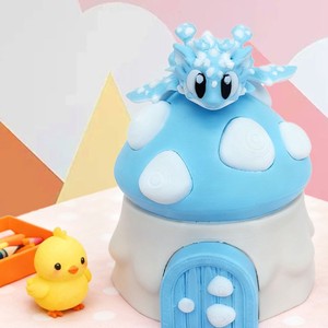Nuovo Set di Giocattoli Articolati a Forma di Drago in Vetro Stampato in 3D e Uovo, Realistico Piccolo Drago Giocattolo per Maternità - Product Image 2
