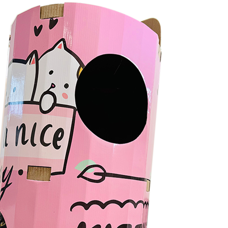 cat house with the words to live and you printed on it