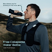 Gilet d'hydratation de course à pied léger et réfléchissant personnalisé, 500 ml, en néoprène respirant, sac de course à pied, sac de jogging