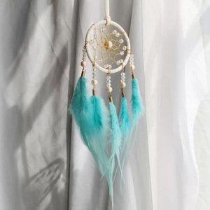 <span class=keywords><strong>Attrape</strong></span>-rêves 2026 : Anneaux métalliques pour voiture, mariage, décoration intérieure, ornement mural suspendu en plumes pour enfants - Product Image 2