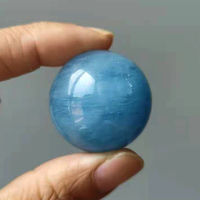 Bola de cristal de Aguamarina Natural, esferas de cuarzo azul cielo, piedras preciosas, decoración curativa, novedad