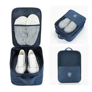 Shoe <b>Storage</b> Bag Travel Portable Shoe Organizer With Mesh Pocket For Trip Use Blue - Product Image 1