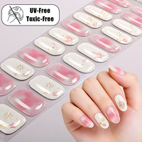 Vente en gros de vernis à ongles en gel sans UV de qualité salon, personnalisé, 3D, diamant, caoutchouc souple, sans HEMA, autocollants pour ongles, enveloppes pour ongles en gel sans UV