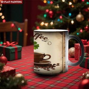 Morning Workout Hydration Drink Mug Frosted Black 11oz <b>Ceramic</b> Heat Changing Magic <b>Cup</b> - Product Image 2