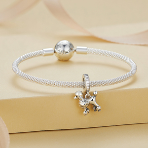 Colgante para mascotas de Plata de ley 925 con dijes de animales (Bulldog, Poodle, Dálmata) para pulseras de mujer y collares DIY, regalo de cumpleaños - Product Image 3