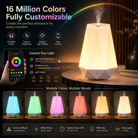 Diffuseur d'arômes et humidificateur portable 160 ml avec 32 sons blancs, lumière RGB et batterie 2600 mAh pour voiture, maison et bureau
