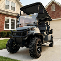 Voiturette de golf chinoise économique 6 places avec moteur AC et générateur solaire, véhicule tout-terrain de chasse