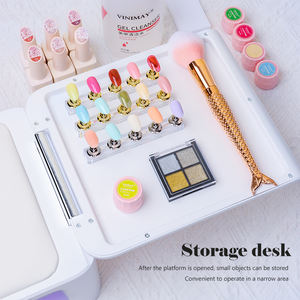 VINIMAY-Lampe <span class=keywords><strong>de</strong></span> table à cinq vitesses tactile, grande capacité et espace, 2 en 1, LED UV, avec adaptateur secteur - Product Image 2