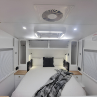Lampes LED intérieures à intensité variable D126*11mm SMD2835 Noir Blanc Aluminium DC12V IP67 5000K Lumière du jour Dimmable 12V Lampe de plafond pour caravane