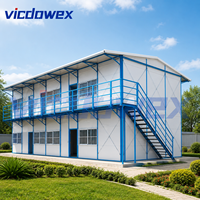 Casa Prefabricada Contemporánea Tipo K, Panel Sándwich de Acero de Color, Edificio Modular, Oficina Temporal para Sitio de Construcción