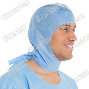 Médico <span class=keywords><strong>desechable</strong></span> <span class=keywords><strong>cirujano</strong></span> hood espacio <span class=keywords><strong>de</strong></span> Cabeza gorras con vínculos con que hace la máquina - Product Image 5