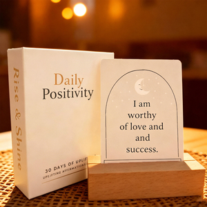Tarjetas de afirmaciones positivas diarias personalizadas para adultos, juego de tarjetas minimalistas con citas motivacionales de amor propio, con caja de regalo. - Product Image 2