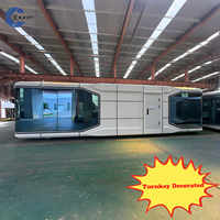 Nouvelle maison préfabriquée mobile intégrée en aluminium, capsule de conteneur miniature modulaire, structure en acier pour hôtels