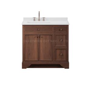 <b>Free</b> <b>Standing</b> Vanity <b>Bathroom</b> 60 Inch <b>Bathroom</b> Vanity Cabinet Floor Mounted Solid Wood <b>Bathroom</b> Vanity - Product Image 4