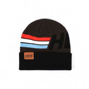 Gorros de Invierno Personalizados con Logotipo de Etiqueta de Cuero BSCI para Hombre, Gorro de Punto Acrílico de Alta Calidad, Gorro Jacquard Holgado - Product Image 1