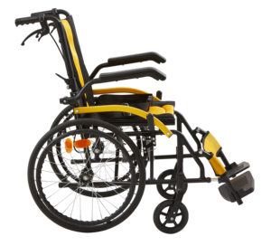 Silla de Ruedas Médica de Estilo Deportivo con Reposapiés Transpirable Desmontable para Personas Mayores con Discapacidad - Product Image 3
