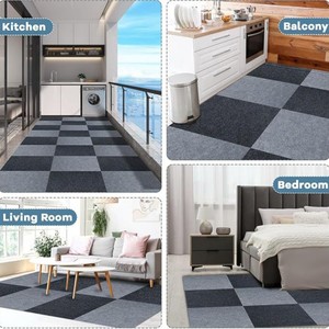 EIFFEL HOME พรมปูพื้นโพลีโพรพิลีนแบบมีกาวในตัวสไตล์ญี่ปุ่น รูปสี่เหลี่ยมผืนผ้า กันลื่น ห้องนั่งเล่น ห้องนอน ระเบียง - Product Image 1